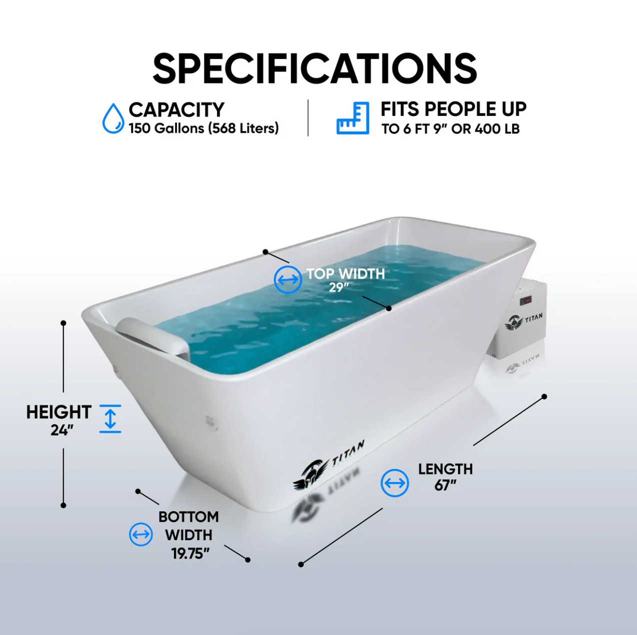 Apex Acrylic Cold Plunge Tub + Chiller Bundle